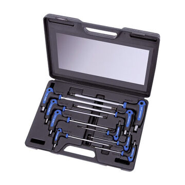 Hex Key Set Ball Nose Type L-handle, 9-piece, Steel, Chrome Vanadium