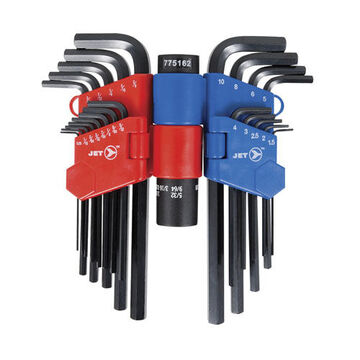 Long Arm Hex Key Set, 22-Piece, Steel, Chrome Vanadium