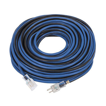 Extension Cord Single-tap, 125 V, 13 A, 1625 W, 14 Awg, 100 Ft Lg, 60 Hz, 3-conductor