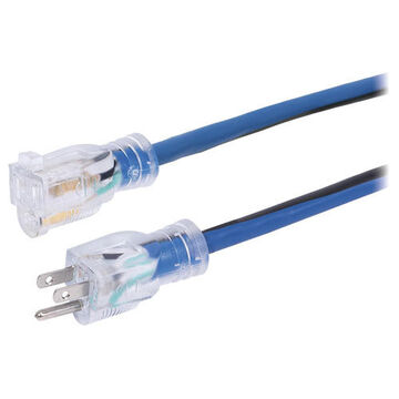Extension Cord Single-tap, 125 V, 15 A, 1875 W, 12 Awg, 50 Ft Lg, 60 Hz, 3-conductor