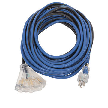 Extension Cord Single-tap, 125 V, 15 A, 1875 W, 14 Awg, 50 Ft Lg, 60 Hz, 3-conductor