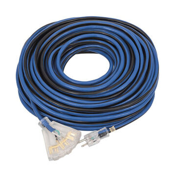 Extension Cord Single-tap, 125 V, 13 A, 1625 W, 14 Awg, 100 Ft Lg, 60 Hz, 3-conductor