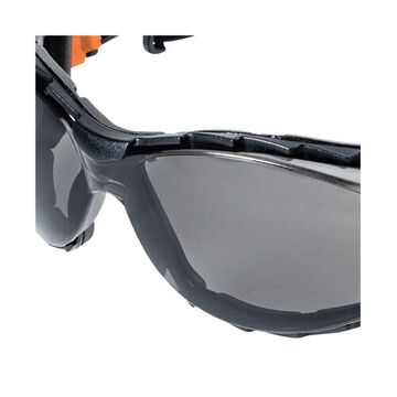 Sealed Safety Glasses, Sta-Clear AF/HC, Clear, Flexible, Black/Orange