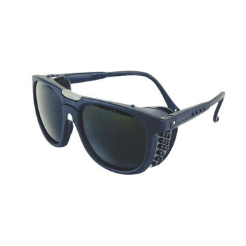Safety Glasses Welding, Hard Coated, Black, Smoke/black