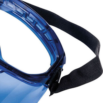 Premium Safety Glasses, Anti-Fog, Blue, Strap, Black