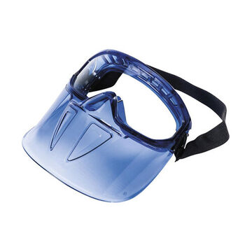 Premium Safety Glasses, Anti-Fog, Blue, Strap, Black