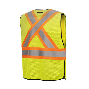 High Visibility Safety Vest, Universal, Yellow/Green, Polyester Mesh, Class 2