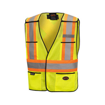 High Visibility Safety Vest, Universal, Yellow/Green, Polyester Mesh, Class 2