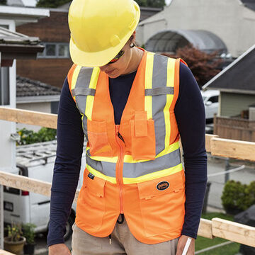 Women's Safety Vest High Visibility Orange