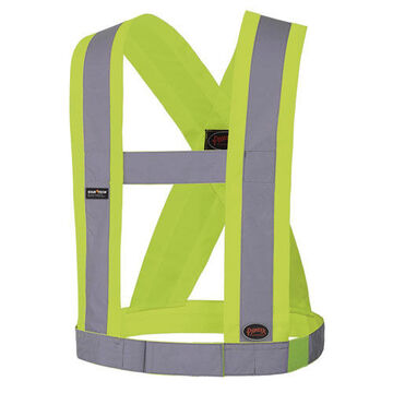 Ceinture de sécurité réglable, universelle, jaune haute visibilité, vert, tissu de support en tricot de polyester, classe 1