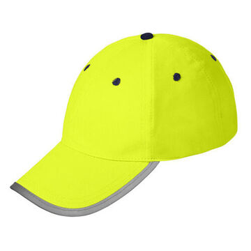 Chapeau de balle réglable, universel, jaune haute visibilité, vert, fermeture auto-agrippante
