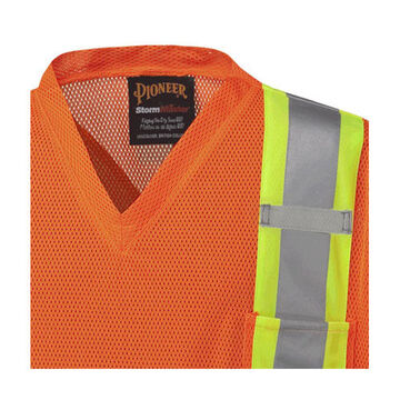 Safety Traffic T-shirt, Women, 3XL, Hi-Viz Orange, Polyester Mesh