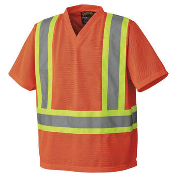 Safety Traffic T-shirt, Women, 3XL, Hi-Viz Orange, Polyester Mesh