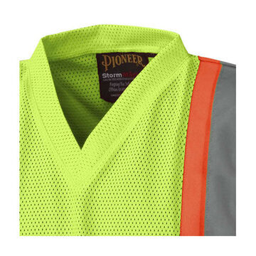 Safety Traffic T-shirt, Women, Large, Hi-Viz Yellow, Green, Polyester Mesh