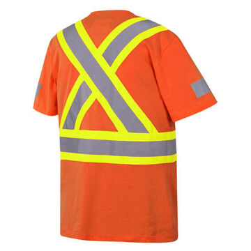 Safety T-shirt, Women, 3XL, Orange, 100% Cotton Jersey Knit