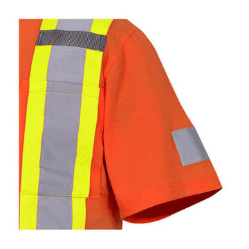 Safety T-shirt, Women, 3XL, Orange, 100% Cotton Jersey Knit