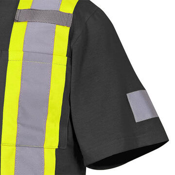 Safety T-shirt, Women, 2XL, Black, 100% Cotton Jersey Knit