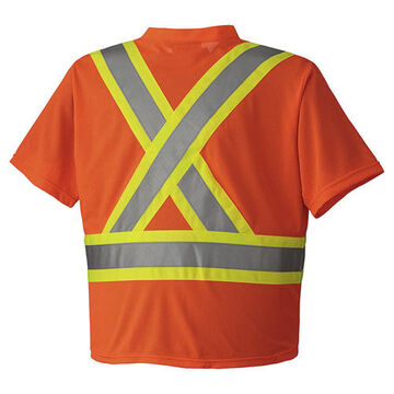 Safety Traffic T-shirt, Women, Large, Hi-Viz Orange, Micro Mesh