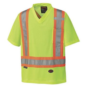 High Visibility Safety T-shirt, 2XL, Yellow/Green