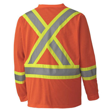 Safety Traffic T-shirt, Women, Large, Hi-Viz Orange, Micro Mesh