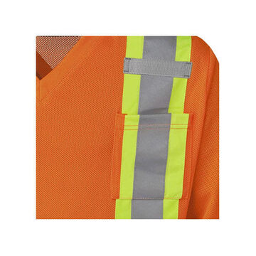 Safety Traffic T-shirt, Women, Large, Hi-Viz Orange, Micro Mesh