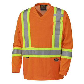 Safety Traffic T-shirt, Women, XL, Hi-Viz Orange, Micro Mesh