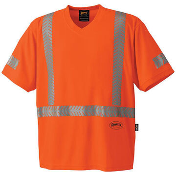 Ultra-Breathable Ultra-Cool Safety T-shirt, Women, Large, Hi-Viz Orange, Fabric