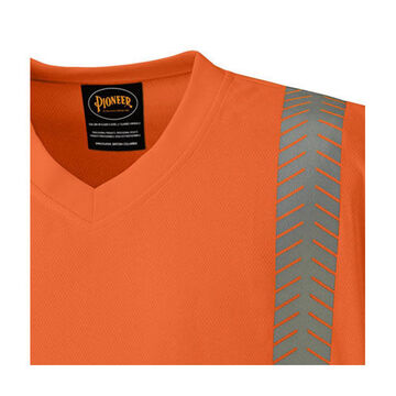 Ultra-Breathable Ultra-Cool Safety T-shirt, Women, Large, Hi-Viz Orange, Fabric