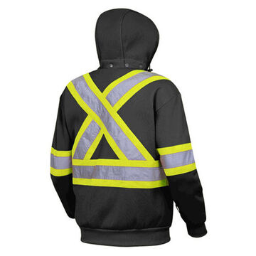 Safety Work Shirt, Unisex, 5XL, Black, Polyester
