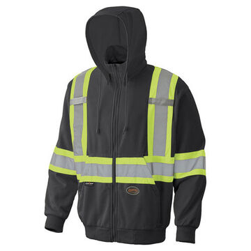 Hoodie Micro Fleece Hi-viz Black