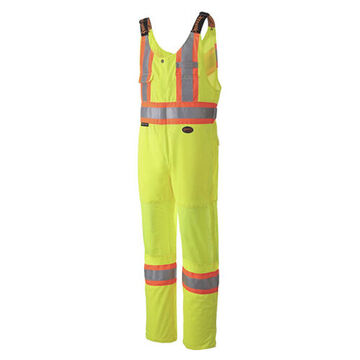 Combinaison de sécurité routière haute visibilité, jaune/vert, polyester