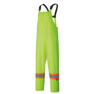 Waterproof Lightweight Safety Rain Suit, Men, 4XL, Yellow/Green, Polyester, PVC