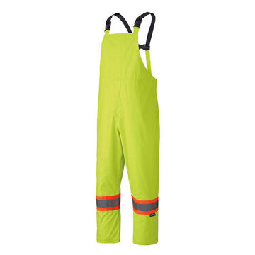 Waterproof Lightweight Safety Rain Suit, Large, Yellow/Green, Polyester, PVC