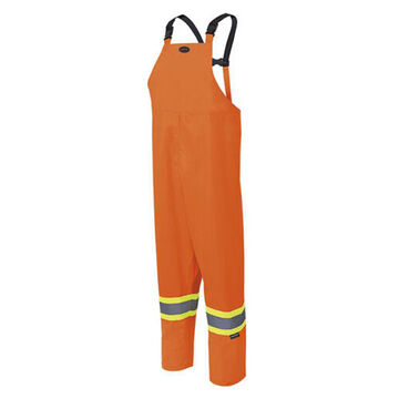 Rain Suit Waterproof Lightweight Safety, Orange, Polyester, Pvc