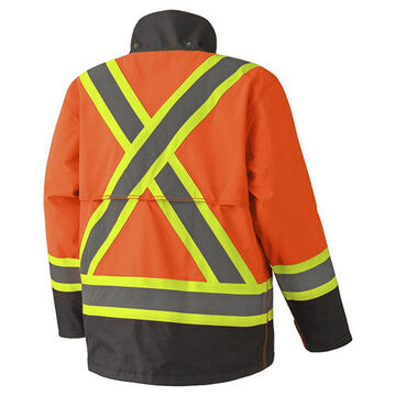 Veste de sécurité Trilobal Ripstop, unisexe, grand, orange haute visibilité, polyester Trilobal Ripstop