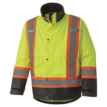 Trilobal Ripstop Waterproof Safety Jacket, Unisex, 4XL, Hi-Viz Yellow, Green, Trilobal Ripstop Polyester