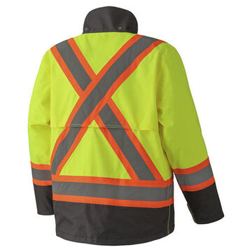 Veste de sécurité imperméable Trilobal Ripstop, unisexe, 4XL, jaune haute visibilité, vert, polyester Trilobal Ripstop