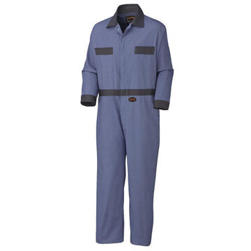 Heavy-Duty Coverall, Size 56, Navy Blue, Cotton