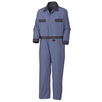 Heavy-Duty Coverall, Size 42, Navy Blue, Cotton