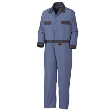 Heavy-Duty Coverall, Size 42, Navy Blue, Cotton