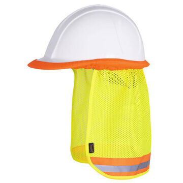 Hard Hat Sun Shade, One-Size Fit All, Yellow, Polyester