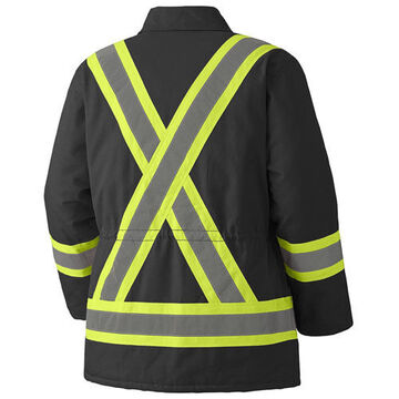 Safety Jacket, Unisex, Small, Black, Cotton Duck Canvas