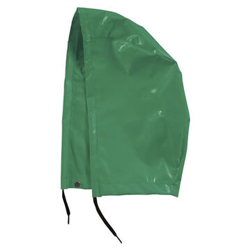 Cagoule de protection contre les produits chimiques, taille unique, verte, PVC/polyester, 10 oz/yd2