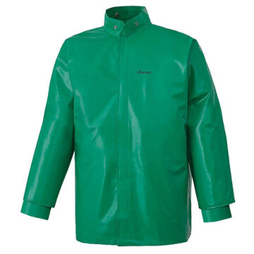 Protective Jacket, Men, 3XL, Green, PVC/Polyester, 54 to 56 in Chest