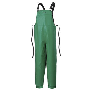 Pantalon à bavette de protection FR et chimique, vert, polyester, PVC, 33-1/5 pouce LG