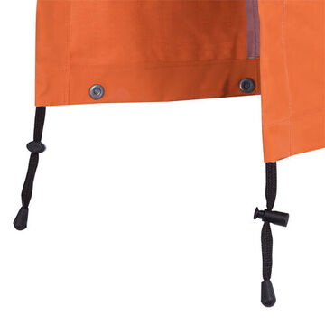 Rain Rain Hood, One-Size Fit All, Orange, Low Smoke Neoprene, 14 oz/yd2, Drawstring/Toggle Closure