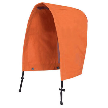 Rain Rain Hood, One-Size Fit All, Orange, Low Smoke Neoprene, 14 oz/yd2, Drawstring/Toggle Closure