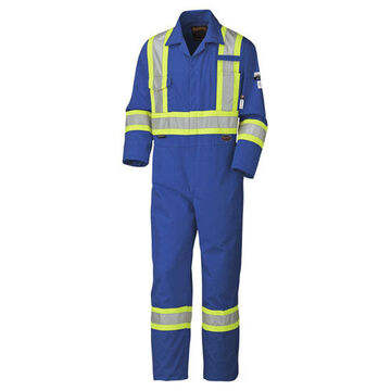 Safety Coverall, Size 44, Royal Blue, Cotton