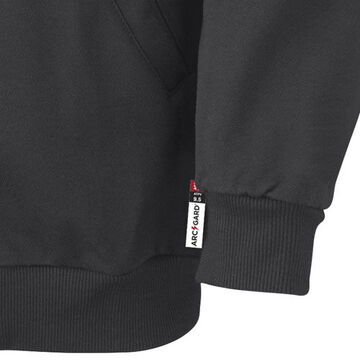 Safety Hoodie Flame Resistant, Black, 100% Cotton