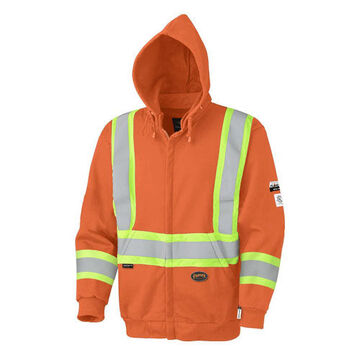 Flame-resistant Safety Hood, Large, Orange, 100% Heavyweight Preshrunk Cotton, 22 cal/cm2 ATPV Rating, Category 2